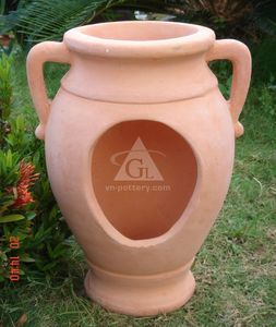 Ventes en gros de pots à fleurs en terre cuite mosaïque élégants et modernes, sculptés à la main, écologiques, en argile, taille personnalisée pour la maison - Product Image 1