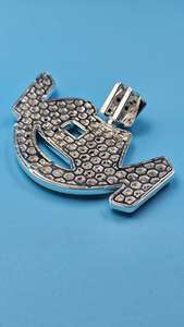 Colgante Personalizado de Plata de Ley 925 con Letra y Diamantes de Moissanita VVS, Microincrustaciones, Unisex, para Uso Diario - Product Image 2