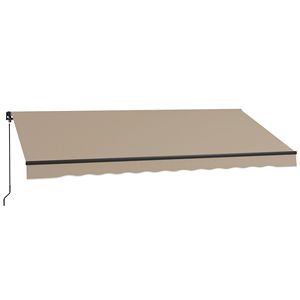 Tenda da Sole Retrattile Beige 13 X 10, 280gsm Resistente ai Raggi UV, Riparo Parasole per Terrazza, Balcone, Giardino - Product Image 1