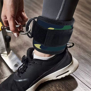 Sangle de cheville double anneau en D pour machine à câble, entraînement de gym, rembourrée en néoprène, réglable, accessoire de fitness pour l'entraînement des jambes, pour femmes - Product Image 5