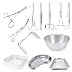 NOUVEAU Set de sages-femmes Gynécologie 12 pièces Eponge Forceps Kidney Tray Dish Tray Medicine Bowl Bandage Scissor DADDY D PRO CE ISO13485 - Product Image 1