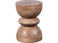 Table d'appoint ronde sculpturale en bois, table d'appoint moderne rustique en bois, tabouret en bois en forme de tambour, mobilier le plus récent 2026