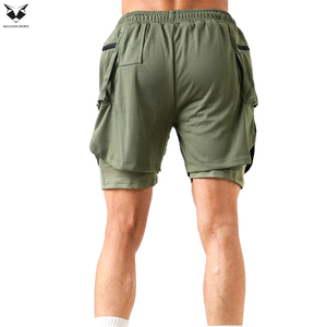 Premium <b>Men</b> Gym Sports <b>Shorts</b> Breathable Mesh Athletic Training <b>Shorts</b> Zipper Pockets High Elastic Bodybuilding <b>Shorts</b> - Product Image 2