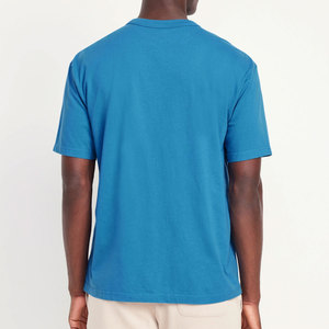 T-shirts en coton pour hommes, unisexes, à manches courtes, col rond, coupe ample, basiques, unis, sportifs, en coton, pour l'été, décontractés, coupe ample, basiques, t-shirts vierges - Product Image 4