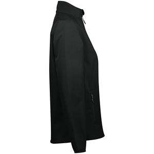 Chaqueta Soft Shell Negra para Mujer, Cierre de Cremallera, Cuello Alto, Resistente al Viento, Corte Regular, Ropa de Otoño para Exteriores, Material de Poliéster - Product Image 4