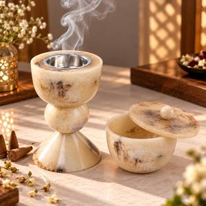 Quemador de incienso árabe de lujo con soporte decorativo de madera de resina para Oud, hecho a mano para fragancia del hogar, venta al por mayor - Product Image 1