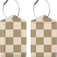 Étiquette de bagage de luxe en cuir PU écologique et imperméable, étiquette d'identification solide pour valise de voyage avec boucle métallique et câble de suspension