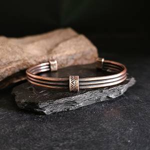 Brazalete Magnético de Cobre Martillado Hecho a Mano, Chapado en Oro Natural Puro para Terapia de Artritis o Regalo, Artesanía en Metal - Product Image 2
