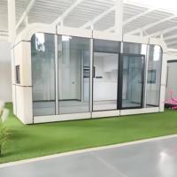 Maison capsule modulaire moderne et écologique Prix d'usine Hôtel intelligent mobile préfabriqué Caractéristiques en acier imperméable par Volferda