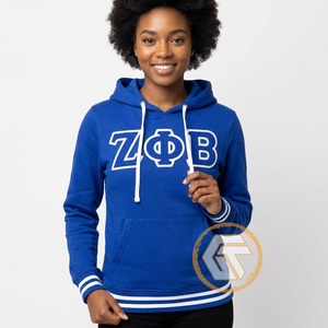 เสื้อฮู้ดผ้าฝ้ายปักลาย Zeta Phi Beta แบบกำหนดเองสำหรับฤดูหนาว คุณภาพสูงสำหรับสตรี  ชุดนักเรียนหญิงชาวกรีก - Product Image 4