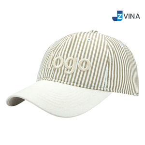 Gorra de Béisbol a Rayas con Logotipo Personalizado, Bordado, Ajustable, Unisex, Casual, para Primavera/Verano - Product Image 4