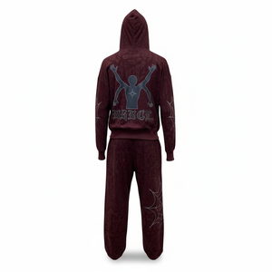 Unisex Yellow Solid Four-Way Stretch Fleece Tracksuit Hooded Full Zip Casual Streetwear <b>Set</b> Breathable Cotton Autumn Wear Adult - Product Image 6