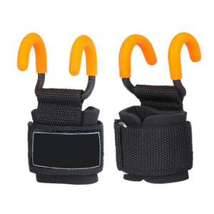 Crochets de musculation en métal enduit, paire, revêtement antidérapant, crochets de powerlifting avec sangles de poignet réglables pour l'entraînement de force - Product Image 6