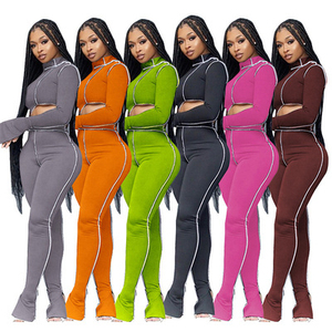 Conjunto de dos piezas de tendencia para mujer Elegante 2 conjuntos Lady Sexy Jogging Outfits 2026 - Product Image 1