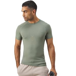 Gran oferta, venta al por mayor, camiseta en blanco de compresión de Color sólido para hombre de calidad Premium, camiseta de entrenamiento de gimnasio atlético, camiseta de Fitness de secado rápido - Product Image 4
