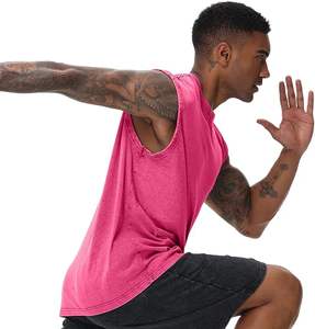 Camiseta sin Mangas Premium para Hombre, 100% Algodón, Etiqueta Personalizada, Alto Rendimiento, Ropa Casual de Verano, Estilo Urbano, Impresión Puff, Secado Rápido - Product Image 4