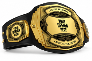 Ceinture de champion personnalisée Ideal Fightgear, plaquée or, sangle en cuir réglable, arts martiaux, boxe, MMA, sport, 42 pouces - Product Image 4