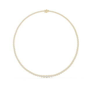 Bold 11 Carat Round Cut Lab Grown Diamond Women Necklace 10k Gold Igi Certified Ef Clarity Fine Jewelry Bezel Setting <b>Neckless</b> - Product Image 4