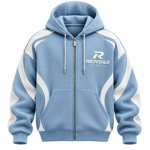 Unisex High Quality 100% Cotton <b>Zip</b>-Up <b>Hoodie</b> Fleece Sweatshirt with <b>Pocket</b> Regular Fit Sporty Style Winter Wear - Product Image 4