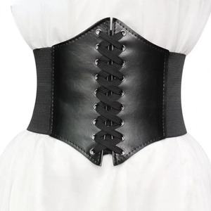 Ceinture Corset Décontractée en Cuir Véritable pour Femme, Large, Élastique, Respirante, Écologique, à Lacets sur le Devant, pour Vêtements d'Extérieur, Vente en Gros Personnalisée - Product Image 4