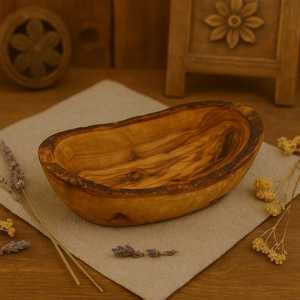 Bol rustique en bois d'olivier, petit bol fait main en bois naturel, cadeau pour la maison ou à offrir. - Product Image 1