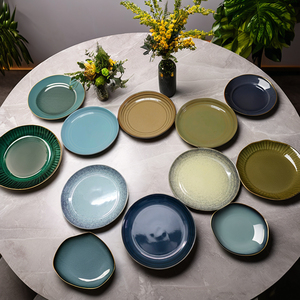 จานและจานหรูหราพอร์ซเลน7.5นิ้วภาชนะถ้วยชามชุบดีไซน์ใหม่ - Product Image 1