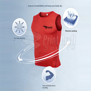 <b>Customized</b> Your Own <b>Design</b> Sleeveless <b>Compression</b> <b>Shirts</b> Quick Dry Sleeveless <b>Compression</b> <b>Shirts</b> - Product Image 3