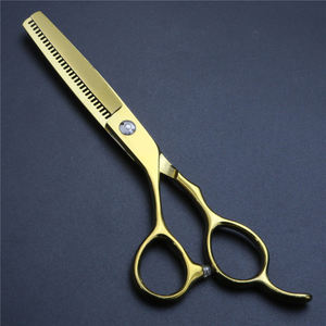 Gold 6 Inch Left Hand Hairdressing Scissors 440c Hair Salon Professional Barber Scissors Set <b>Shears</b> For Salon - Product Image 5