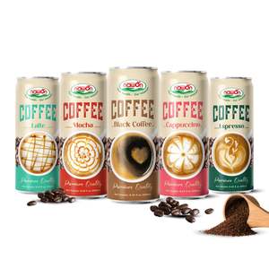 Bebidas de café de calidad superior 250ML Lata NAWON Vietnam Bebidas de café Exportador OEM/ODM Etiqueta privada Muestra gratis Certificación ISO GMP - Product Image 1