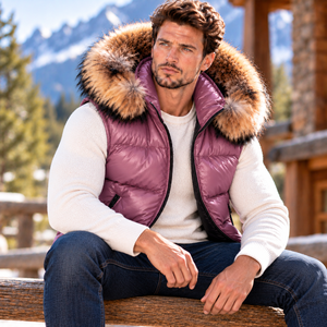 <b>Men's</b> Autumn Genuine Leather Breathable Oversized Hooded <b>Vest</b> | Windproof Chaleco De Lujo for <b>Men</b> - Product Image 6