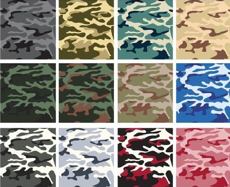 Toutes les couleurs camouflage disponibles
