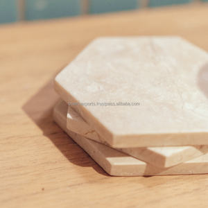 Sous-verres ronds en marbre naturel de qualité supérieure, ensemble de sous-verres écologiques classiques, personnalisables, décoration de table pour la maison et le bureau - Product Image 5