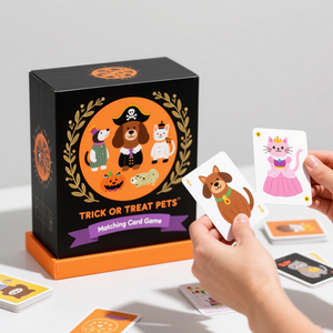 Fabricante de impresión personalizada, tarjeta de juego de una pieza de memoria de Halloween, tarjetas de preguntas con caja para niños - Product Image 3