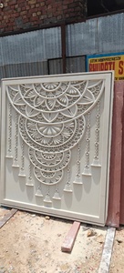 CNC Carved Modern Gwalior Mint Sandstone Wall Panel | Indian Temple <b>Mandir</b> Backdrop | Custom Architectural Exterior Outdoor - Product Image 4