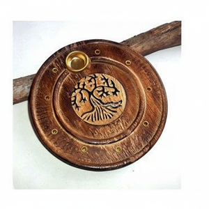 Soporte de Incienso de Latón y Madera en Forma de Cúpula, de Moda, para el Hogar, Templos Festivos, Uso en Aromaterapia, Bandeja Porta Incienso Hecha a Mano - Product Image 6
