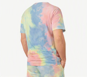Men's Marble Print Short <b>Sleeve</b> T-Shirt and <b>Board</b> Shorts Set Sport Outfit Elastic Waist Breathable Polyester/Cotton Quick Dry - Product Image 2