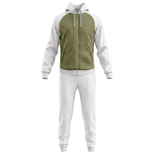 Unisex Yellow <b>White</b> Color Blocking Tracksuit Full Zip Hoodie <b>Jogger</b> Casual Sweatset Solid Design Breathable Cotton Autumn Wear - Product Image 6