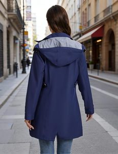 Nouvelles vestes coupe-vent zippées pour femme, vestes en nylon à fermeture éclair, coupe ample, 100 % polyester, coupe-vent 2026 pour femme - Product Image 2