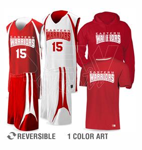 Paquete de Uniforme de Baloncesto Personalizado de Verano: Ropa Deportiva de Poliéster 100%, Cómoda, Elegante, Transpirable y de Secado Rápido, Diseño Clásico - Product Image 1