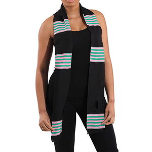 Ensemble bonnet et écharpe en jacquard Kente de qualité supérieure, hiver, 100% acrylique, unisexe, couleurs et tailles personnalisées - Product Image 1