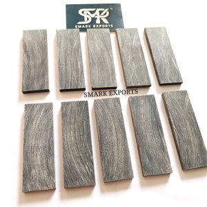 Écailles de corne de buffle naturelles et écologiques, noires, durables, sablées, pour la fabrication de manches de couteaux personnalisés, artisanat de lames - Product Image 1