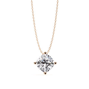 Pendentif en diamant de laboratoire taille coussin couleur E en or massif 18 carats, bijoux fins unisexes pour mariage, fiançailles, anniversaire et cadeaux - Product Image 6