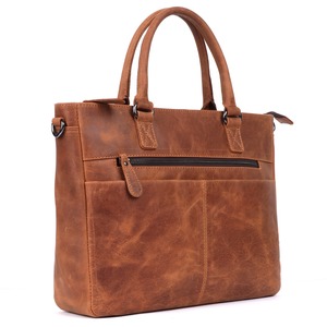 Bolso de Mano Tipo Hobo de Cuero Genuino para Mujer de la Mejor Calidad, con Cierre de Cremallera, Forro de Lona, Correa para el Hombro, Estilo Clásico, Uso Diario, Color Marrón - Product Image 4