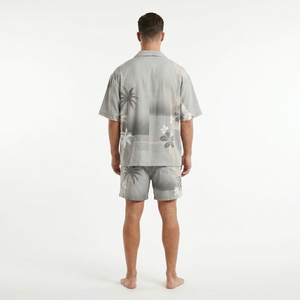 ชุดเสื้อและกางเกงขาสั้นผู้ชายสไตล์สตรีทพรีเมียม รับผลิตแบบ OEM ODM แบรนด์ส่วนตัว โรงงานแฟชั่น - Product Image 2