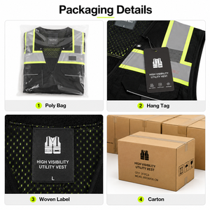 Traje de Trabajo de Manga Larga Reflectante de Alta Visibilidad para Hombre, con Logotipo Personalizado, Certificado EN, Transpirable, de Poliéster, con Protección Contra Pinchazos - Product Image 6