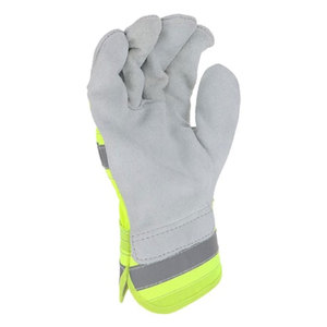 Guantes de Seguridad de Alta Visibilidad con Franjas Reflectantes, Largos hasta la Muñeca, de Poliéster y Algodón, Transpirables, para Trabajo en Exteriores - Product Image 4