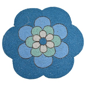 beaded round placemat Handmade Beaded Round Placemat Butterfly Design Embroidered Dining Mat Table Charger for Wedding Home Par - Product Image 6