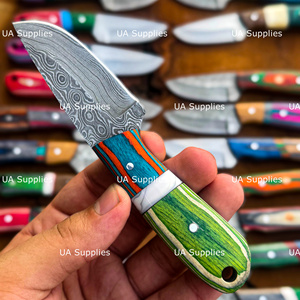Couteaux de chasse et d'abattage en acier Damas à manche en bois, qualité industrielle, pointe tombante, faits à la main, pour l'extérieur, vente en gros en vrac, fournitures UA - Product Image 5
