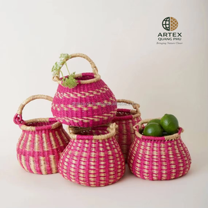 Cesta Bolga de Seagrass Tejida a Mano, Cesta de Almacenamiento Multiusos para Decoración del Hogar, Vietnam ARTEX QUANG PHU - Product Image 6