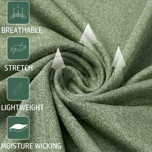 Chemises de compression à manches longues pour hommes, respirantes, avec fermeture éclair 1/4, vêtements de sport, spandex/polyester, ajustées - Product Image 6